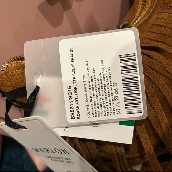 Suede Fringe Crossbody Bag in Tan - Picture 4 of 4